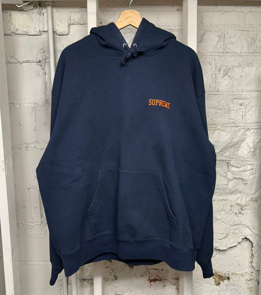 Supreme Lord is the Law Navy Orange Hoodie Sz XL