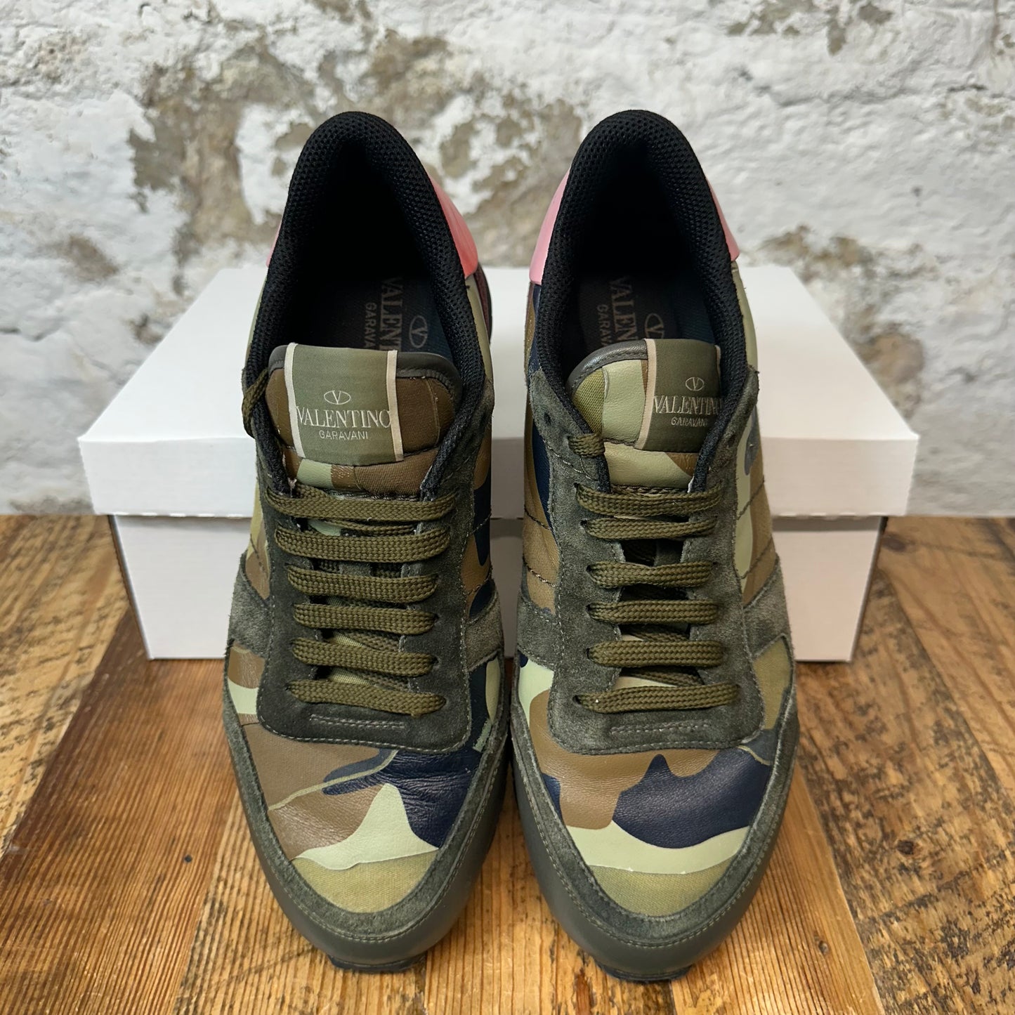 Valentino Green Camo Maroon Sneaker Sz 9 (42) No Box