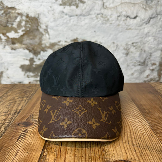 Louis Vuitton Black Brown Monogram Get Ready Hat Sz L