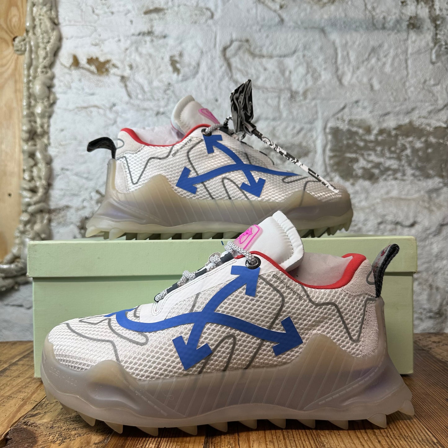 Off-White ODSY 1000 Blue White Mesh Sneaker Sz 10 (43) DS