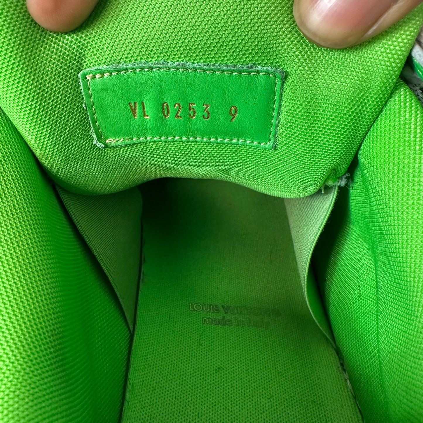 Louis Vuitton Colm Dillane Green Gray Skate Sz 10.5 (9LV) No Box