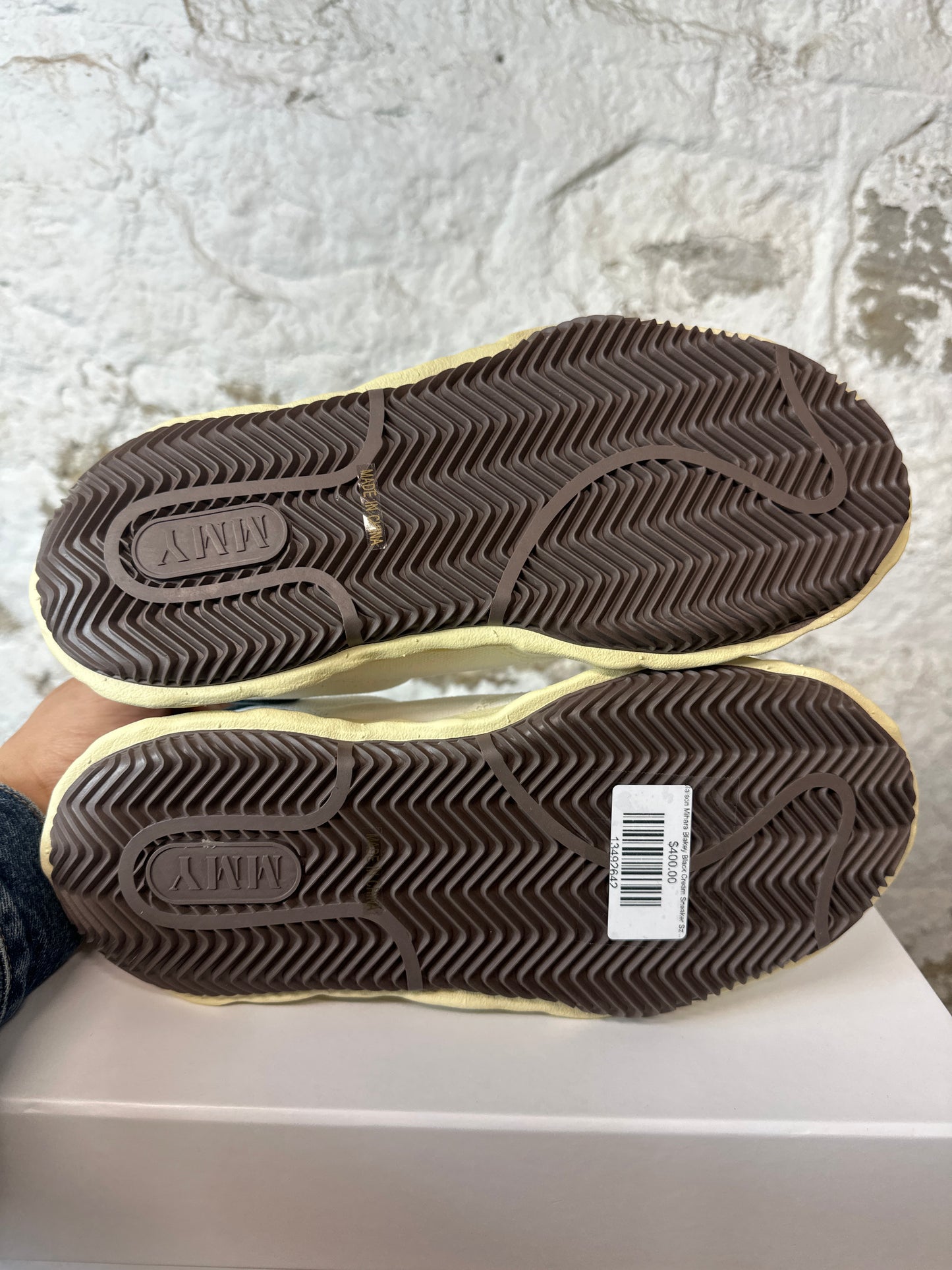 Maison Mihara Blakey Black Cream Sneaker Sz 7 (40) D$