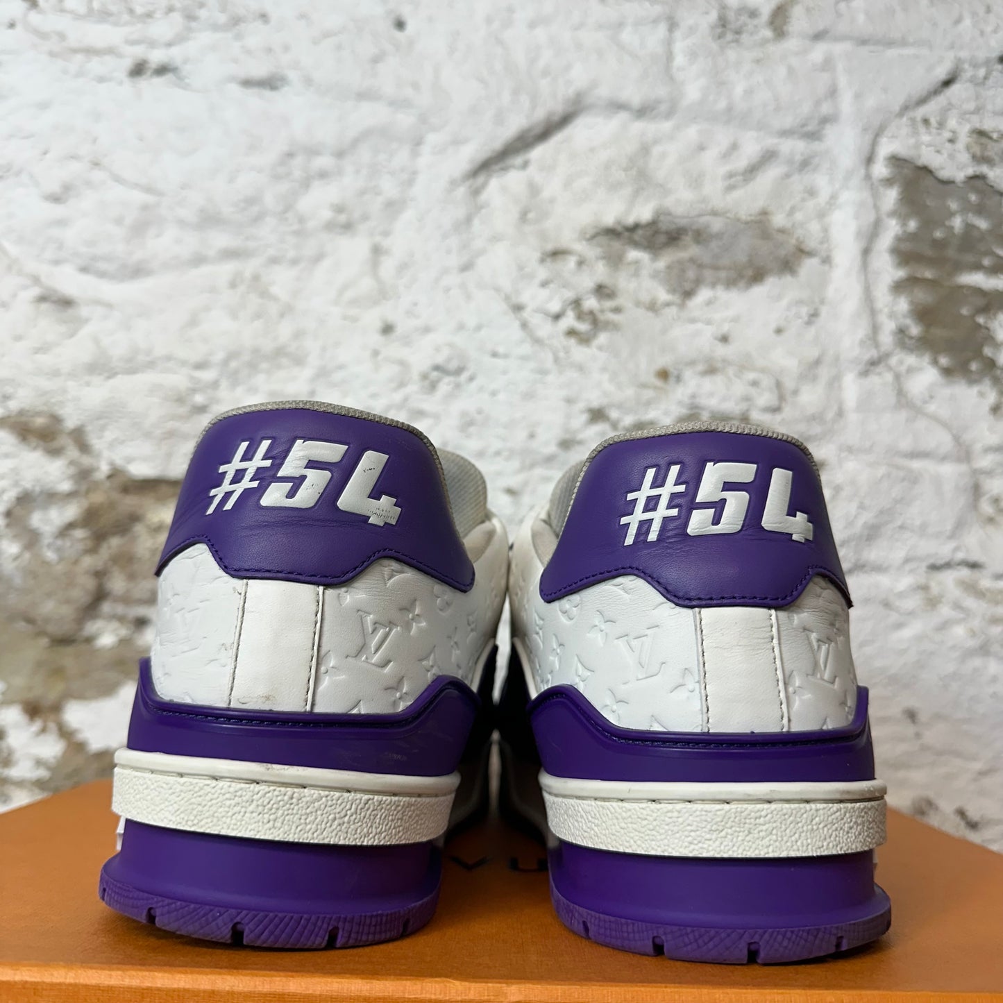 Louis Vuitton Purple White Trainer Sneaker Sz 10.5 (9LV)