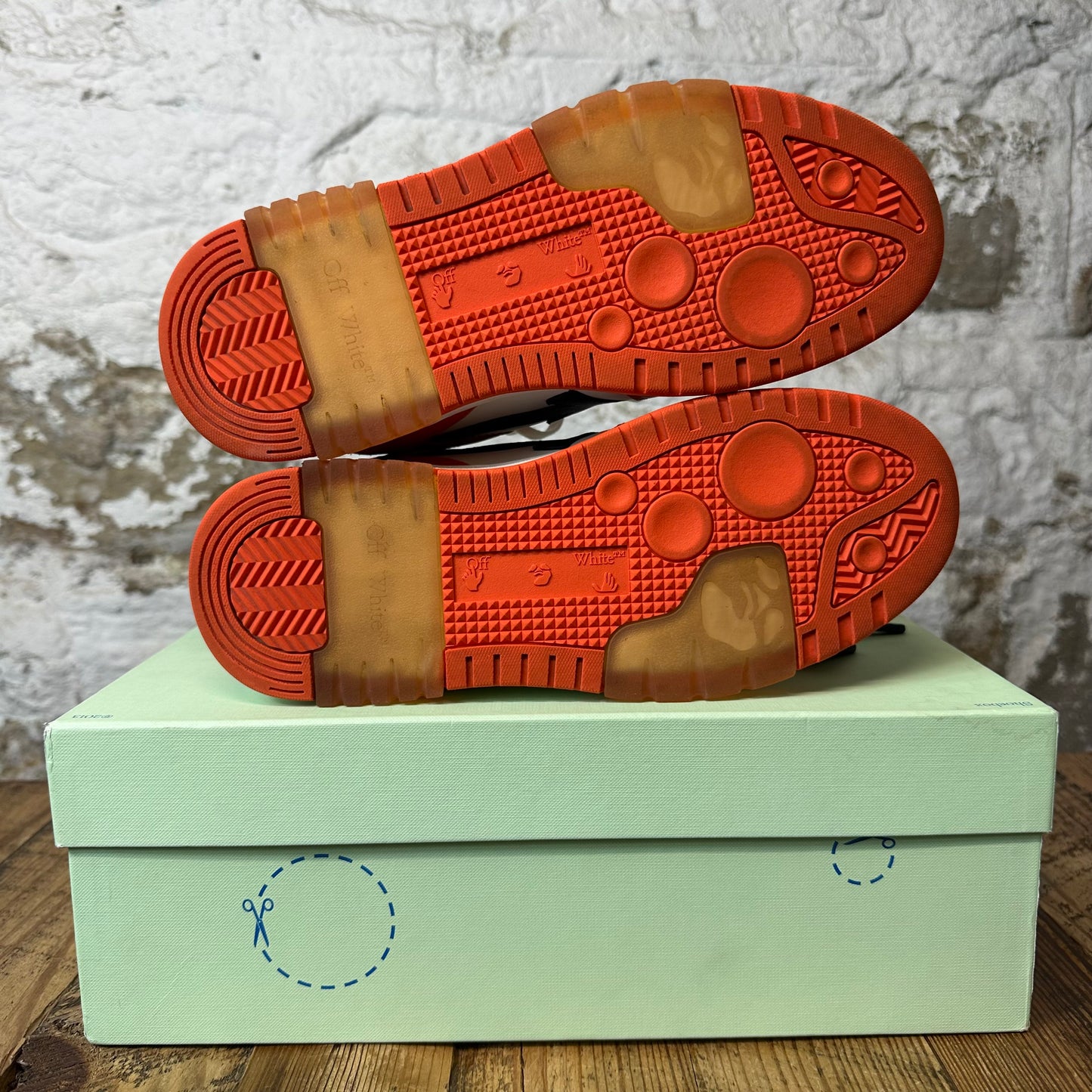 Off-White Out Of Office Navy Orange White Sneaker Sz 7 (40)