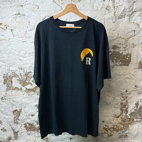 Rhude Yellow Moon T-shirt Navy Sz XXL