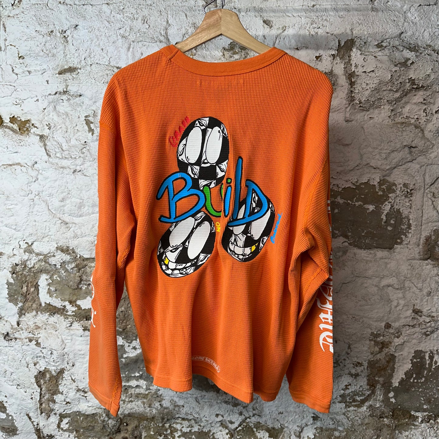 Chrome Hearts Matty Boy Link Orange Thermal Long Sleeve Sz XL