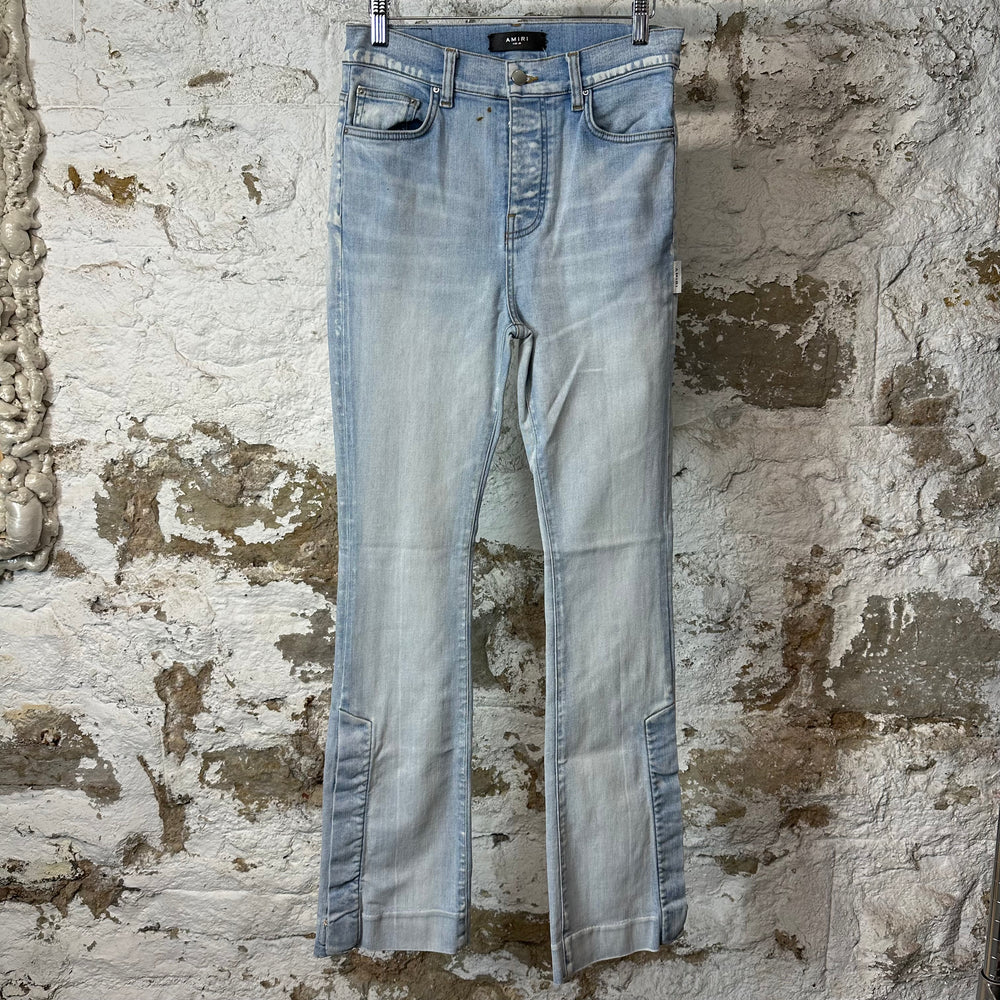 Amiri Plain Light Blue Flare Denim Jeans Sz 28