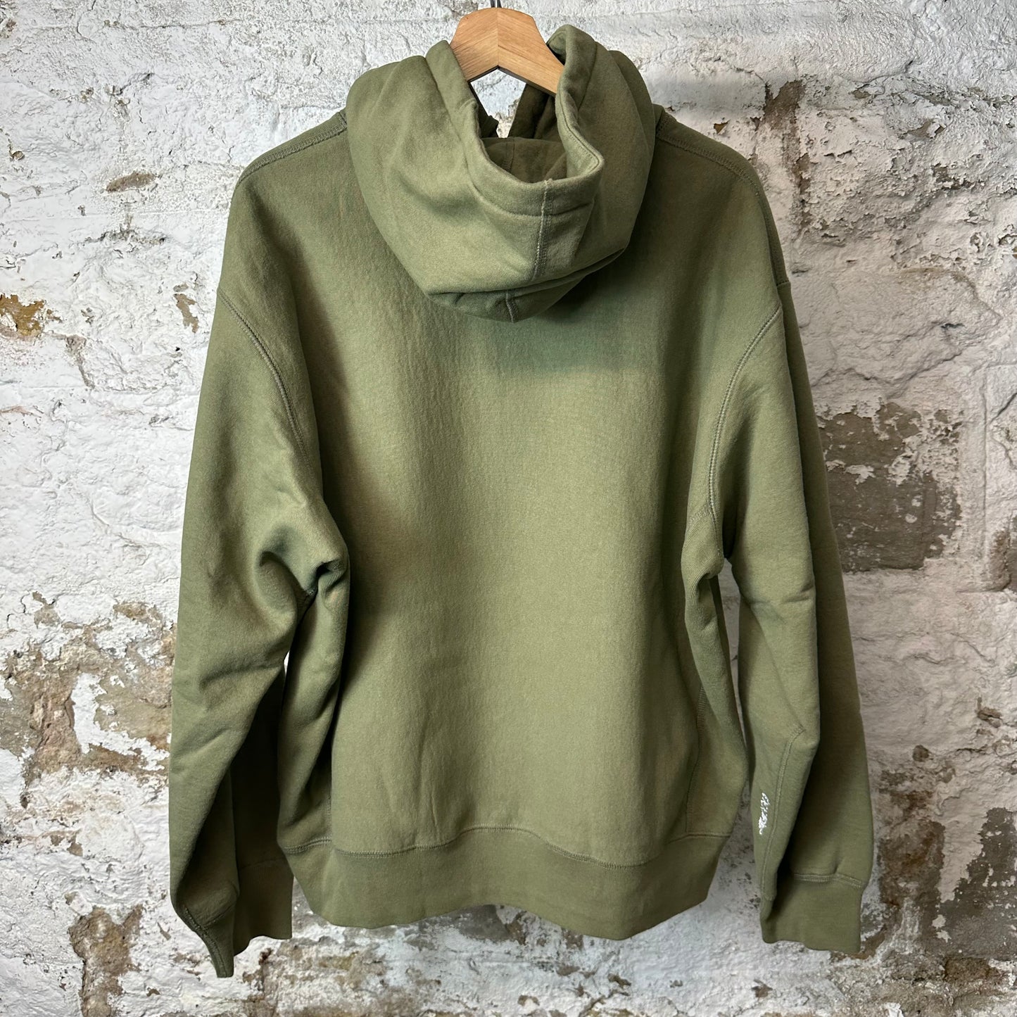 Supreme Khaki Green Box Logo Hoodie Sz M