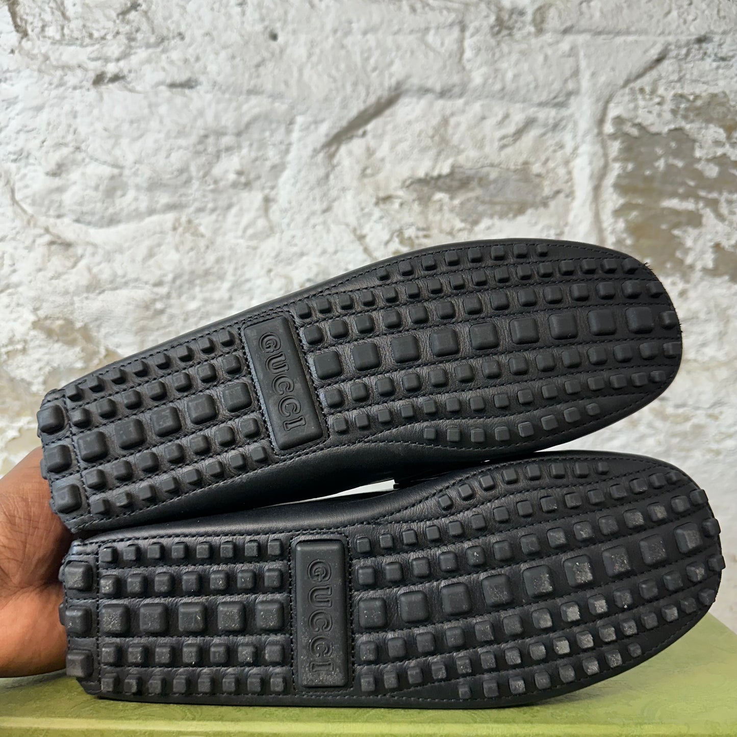 Gucci Interlocking G Driver Loafer Black Sz 8.5