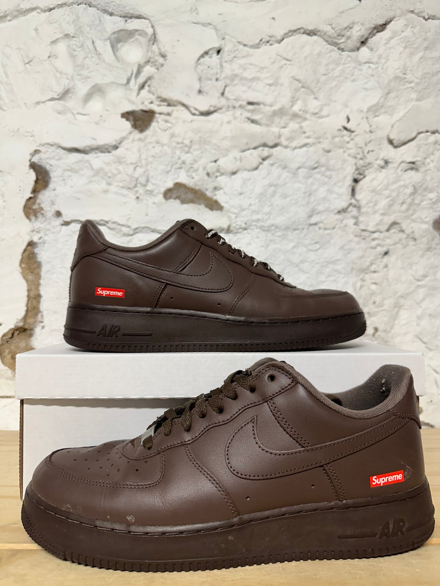 Nike Air Force 1 Low Supreme Baroque Brown Sz 10