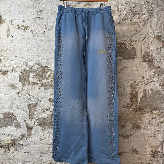 HMDD Crystal Sweatpants Light Blue Sz L DS