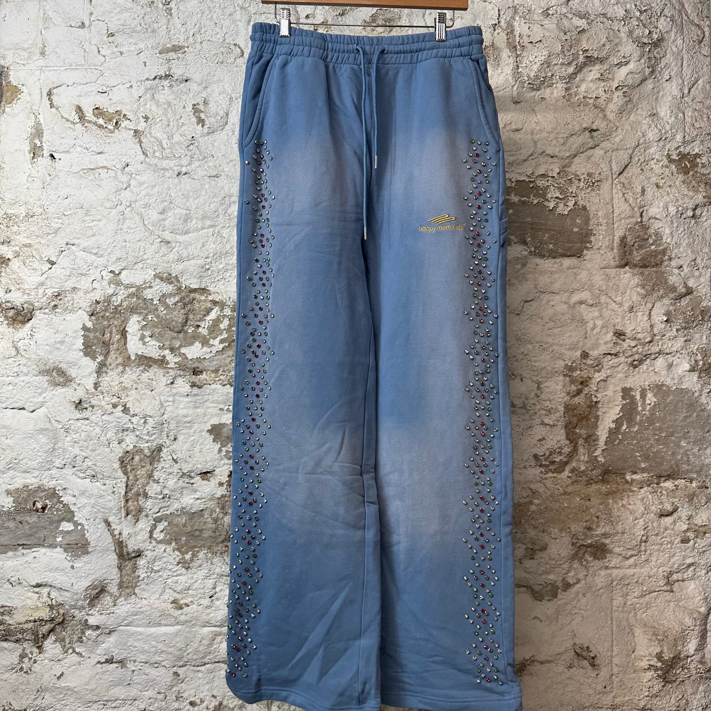 HMDD Crystal Sweatpants Light Blue Sz L DS
