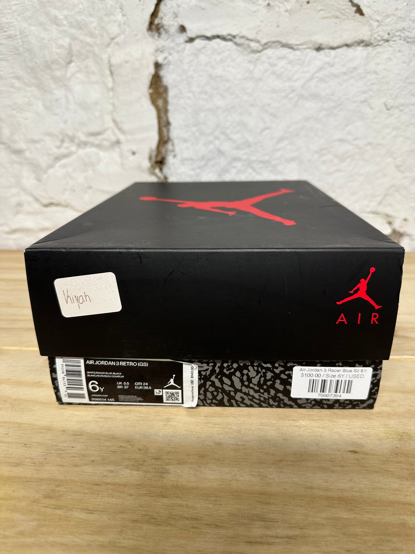 Air Jordan 3 Racer Blue Sz 6Y