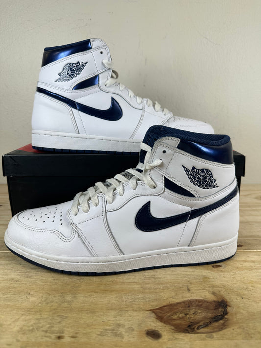 Air Jordan 1 High Metallic Navy Sz 11.5