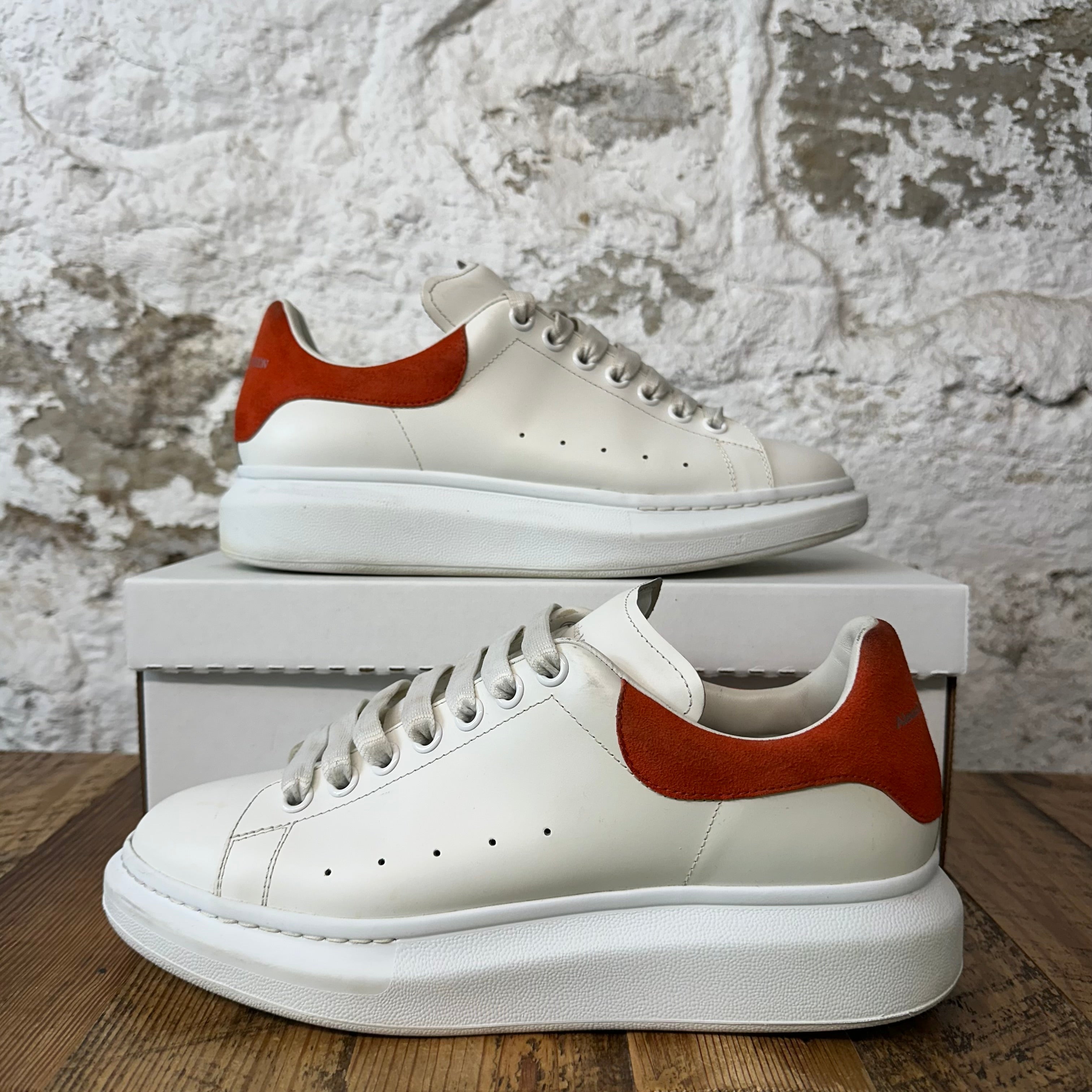 Alexander Mcqueen Orange Tab White Sneaker Sz 9 (42) No Box