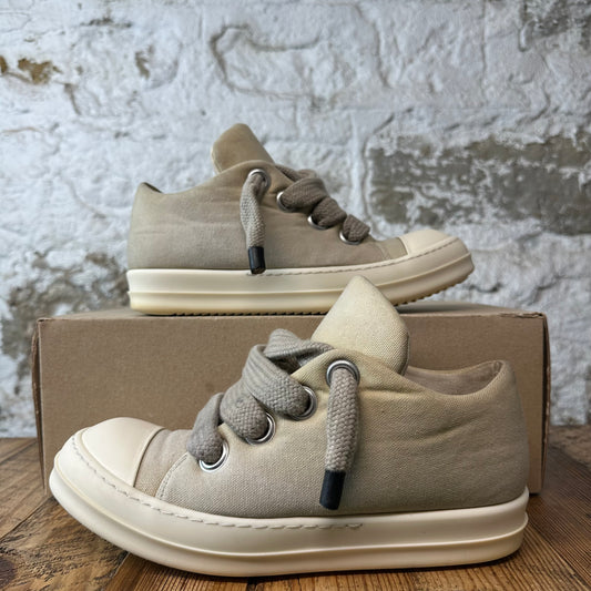 Rick Owens Jumbo Lace Puffer Parchment Milk Sneaker Sz 8 (41)