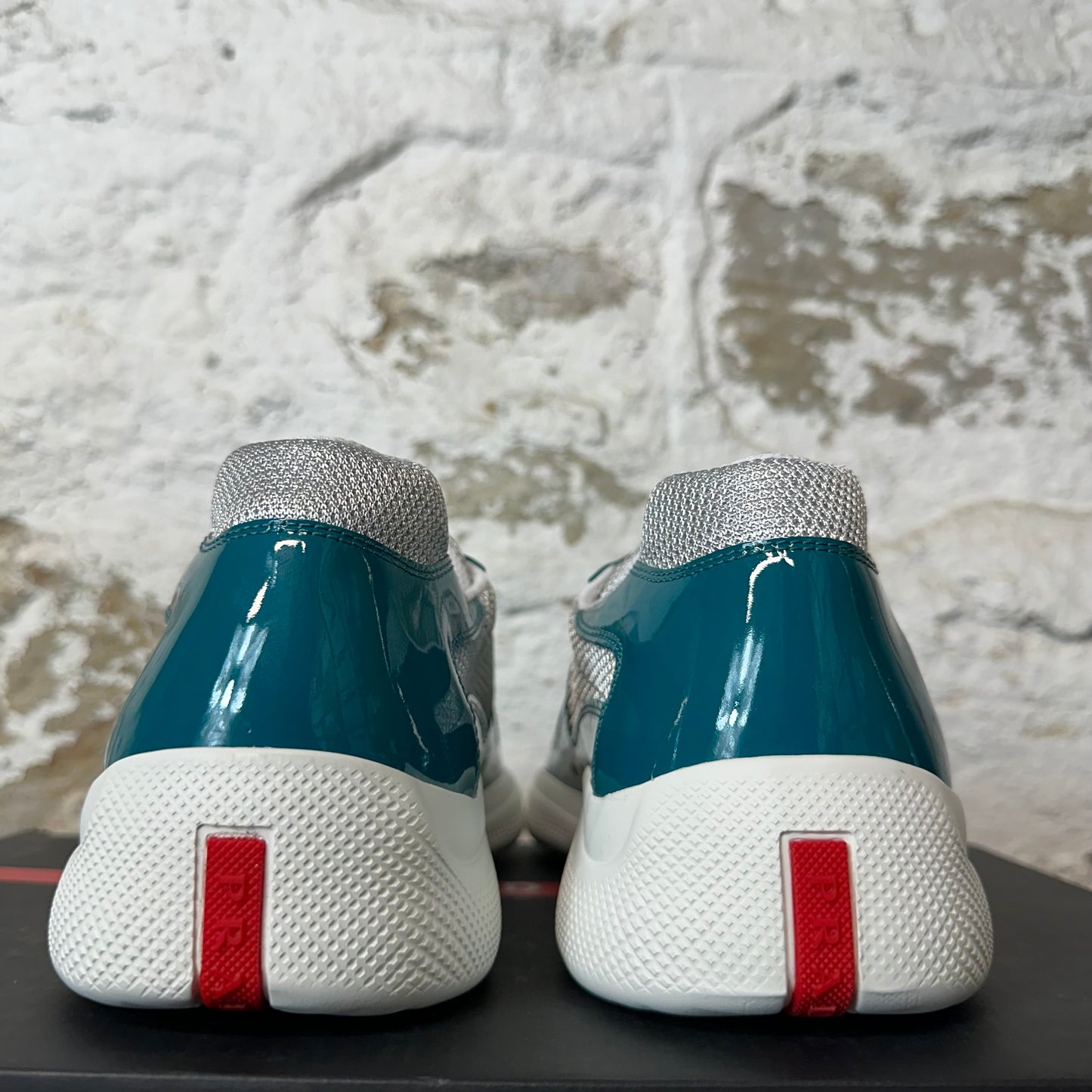 Prada Americas Cup Laguna Patent Sneaker Sz 10 DS