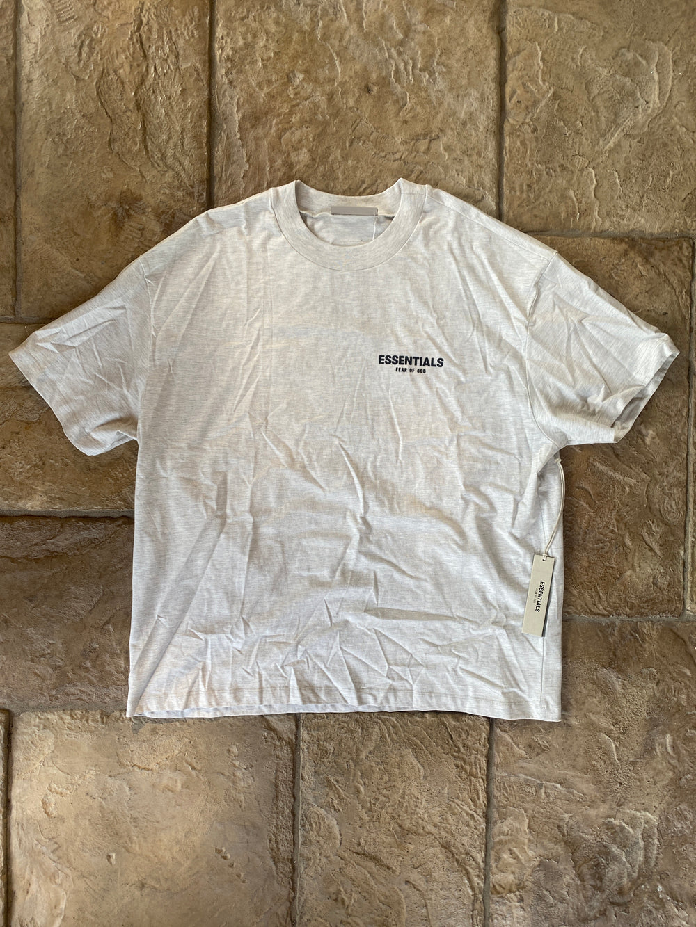Fear of God Essentials Oatmeal T-Shirt Sz XL DS