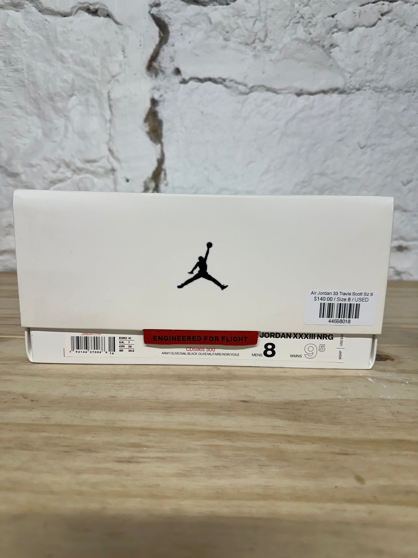 Air Jordan 33 Travis Scott Sz 8
