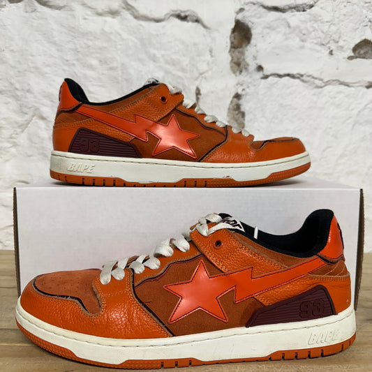 A Bathing Ape Bape Sk8 Sta Orang White Sz 10