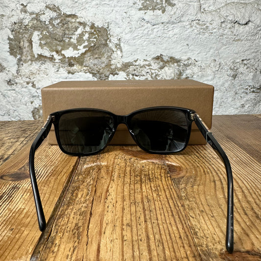 Burberry Black Tan Plaid Sunglasses W/ Box