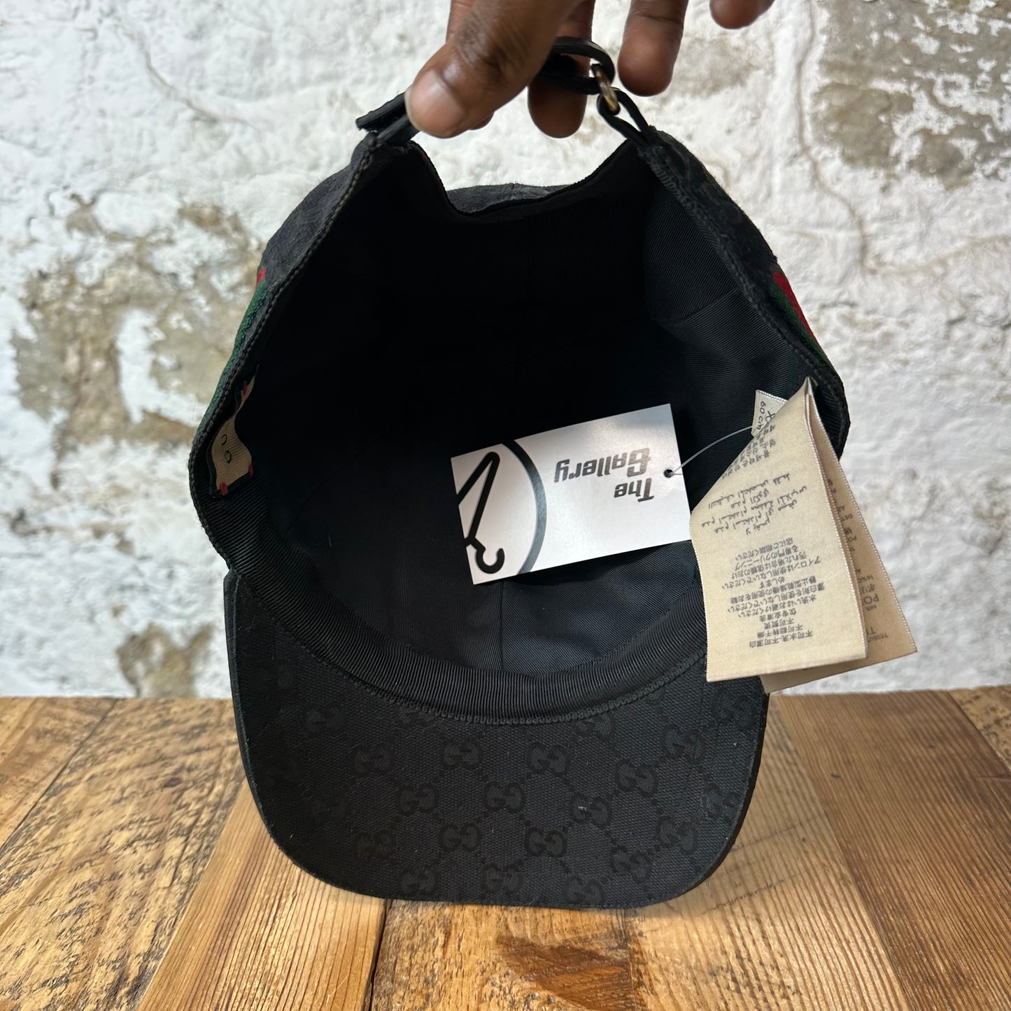 Gucci GG Black Monogram Hat Sz XL