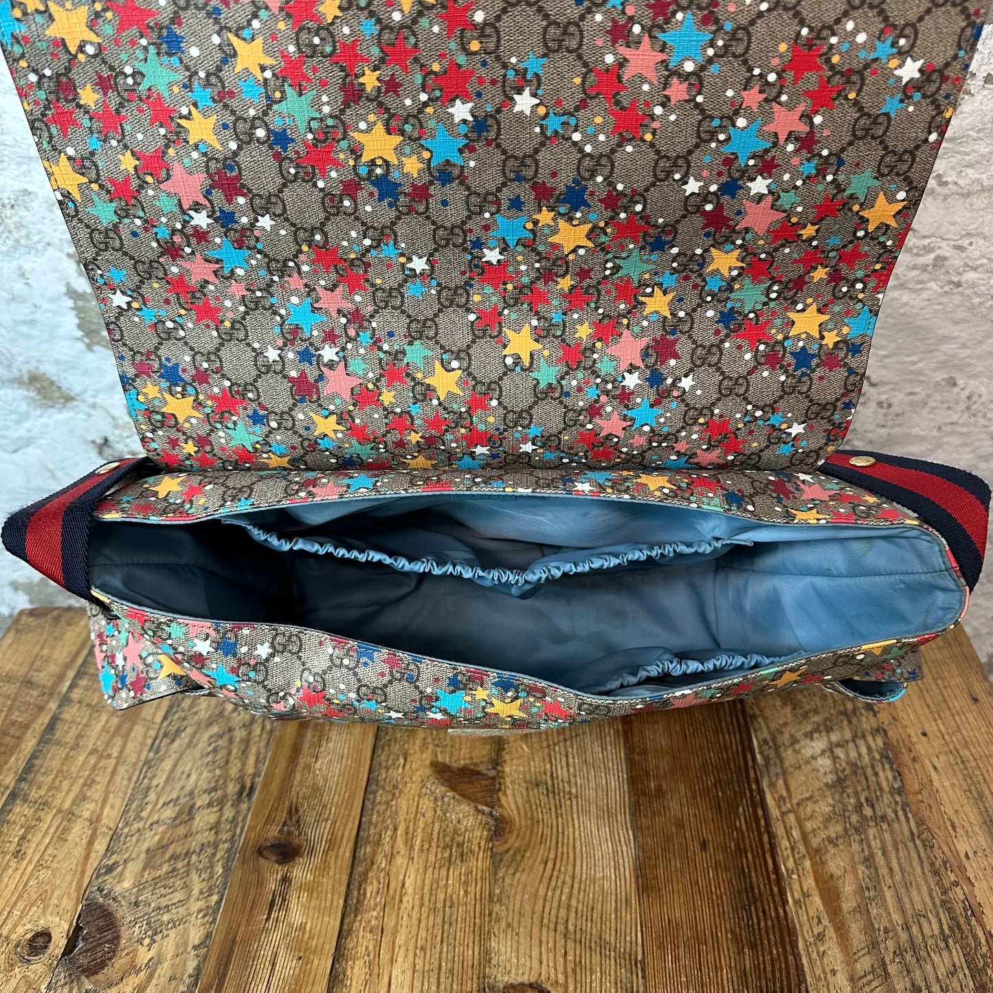 Gucci GG Supreme Stars Diaper Bag