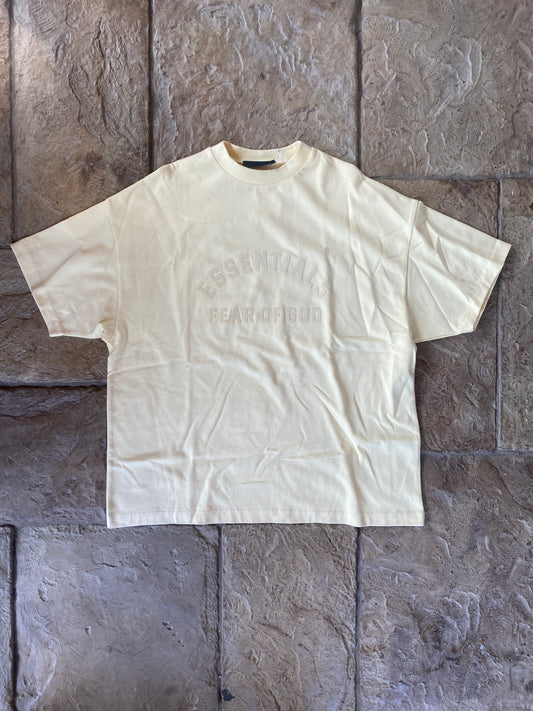 Fear of God Essentials Garden Yellow Heavy Jersey T-Shirt Sz M DS