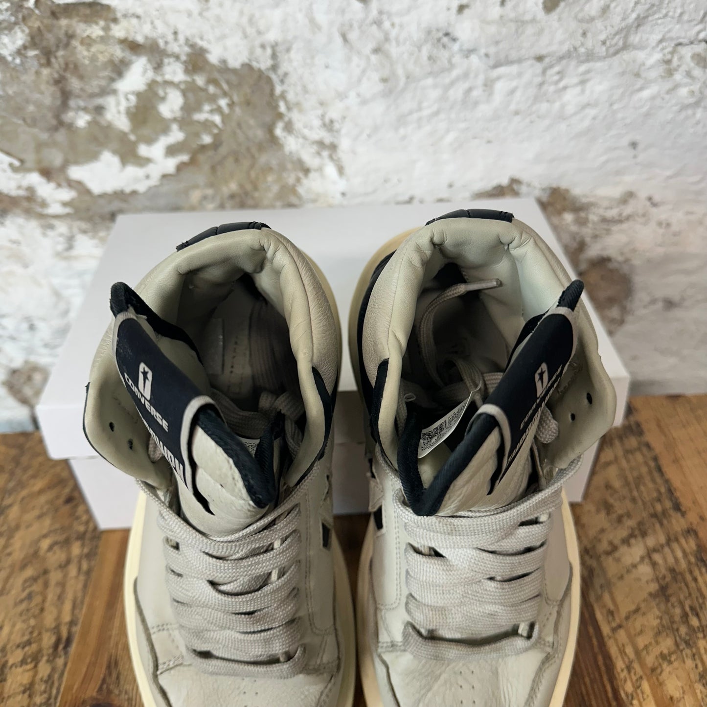 Rick Owens High TurboWPN Grey Milk Sneaker Sz 8.5