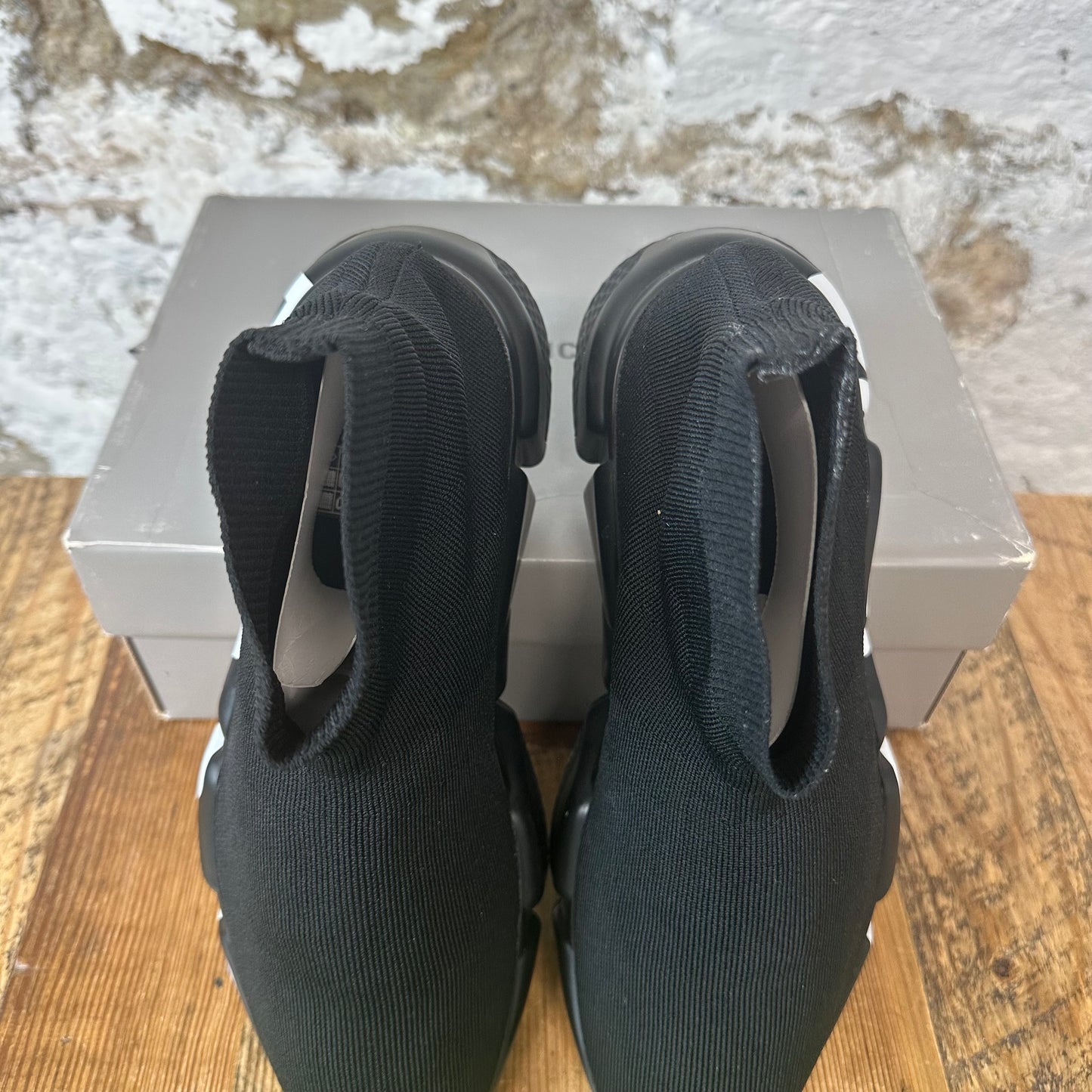 Balenciaga Sock Runner Graffiti Sole Black Sneaker