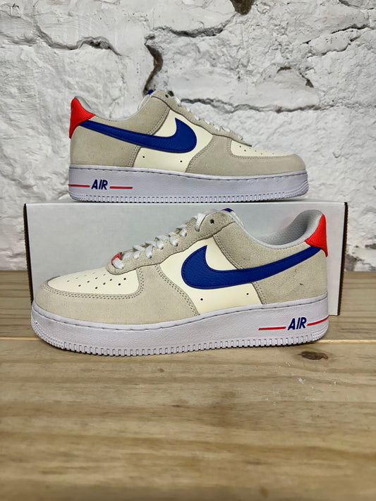Nike Air Force 1 Low Coconut Milk Hyper Royal Sz 9.5