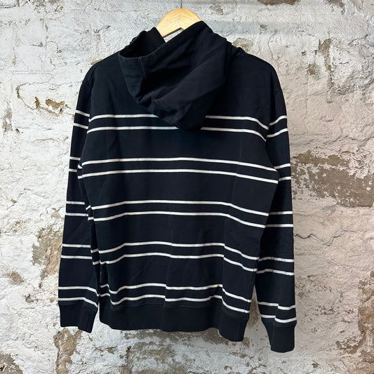 Saint Laurent Black White Striped Hoodie Sz XL (M)