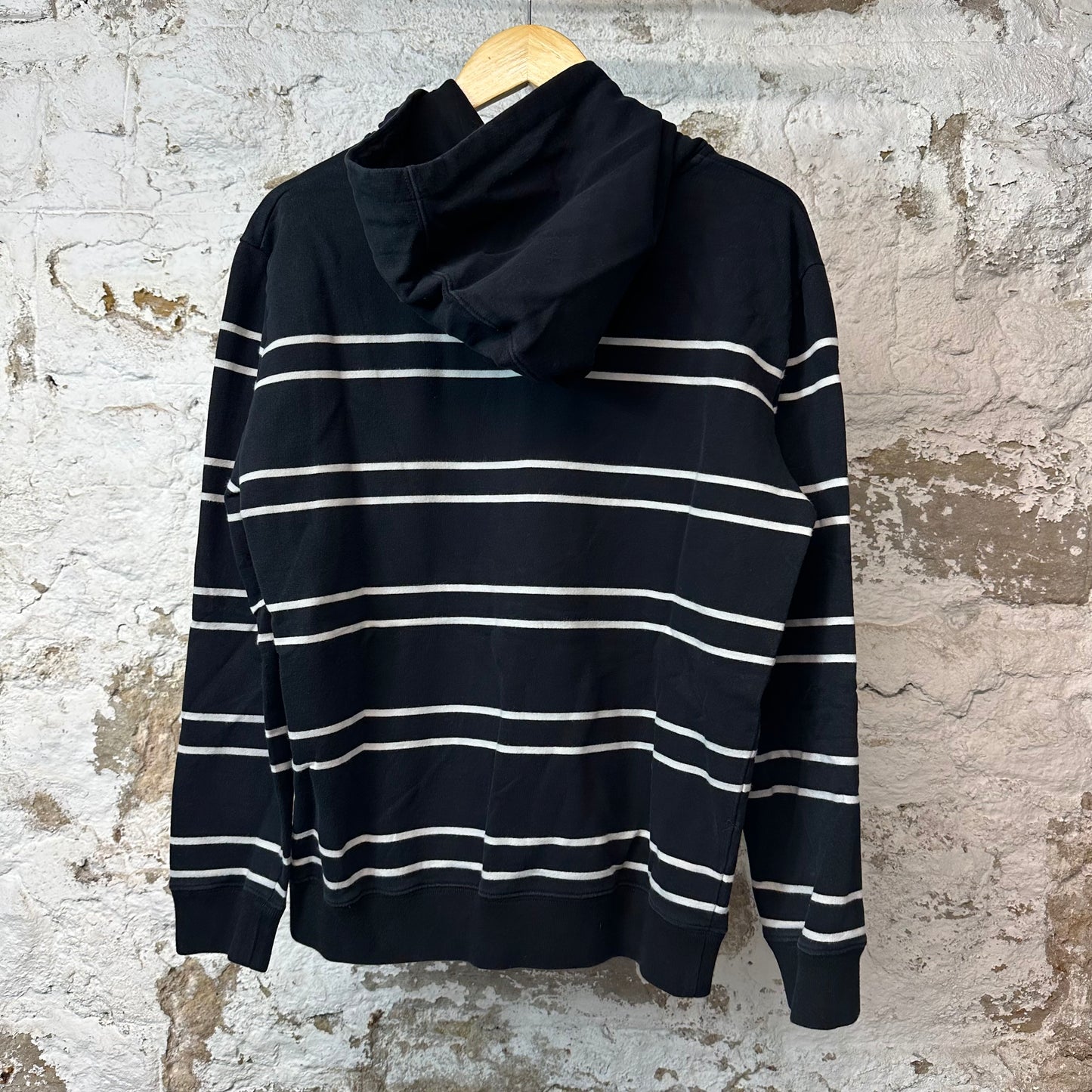 Saint Laurent Black White Striped Hoodie Sz XL (M)