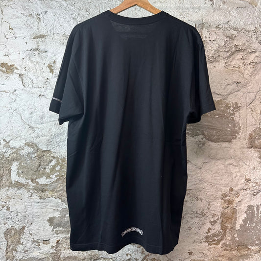 Chrome Hearts Neck Logo Black T-Shirt Sz XL