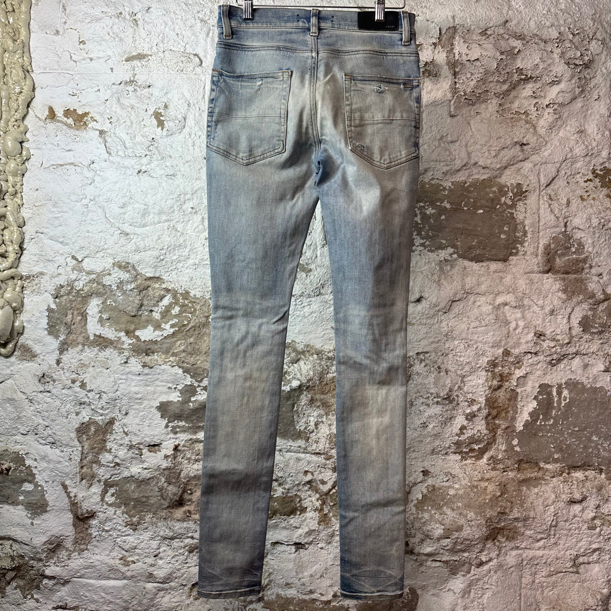 Amiri Multicolor Paisley Blue Denim Jeans Sz 28