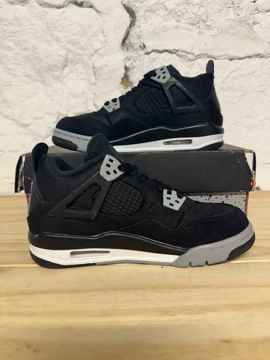 Air Jordan 4 Black Canvas Sz 5Y