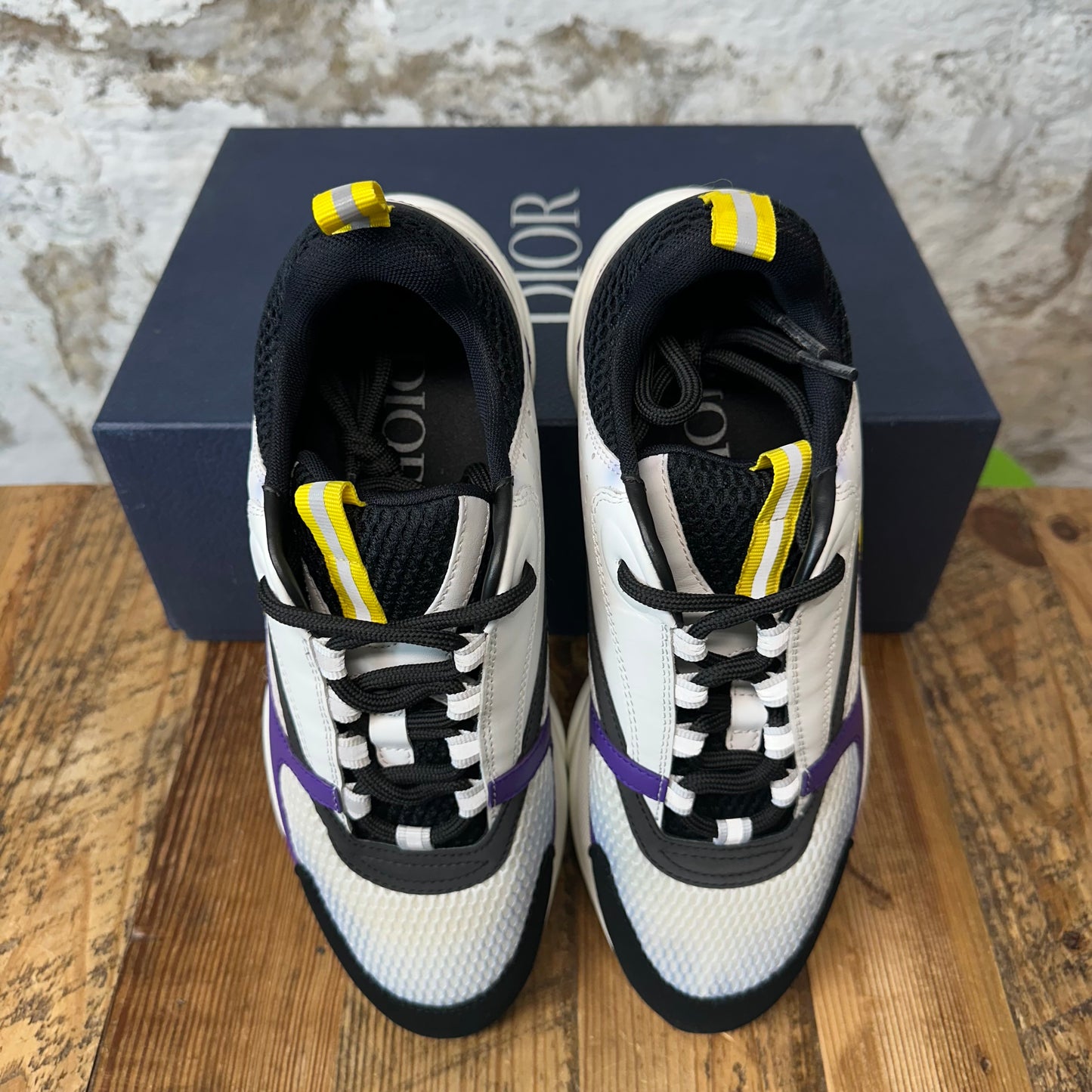 Dior B22 White Black Purple Sneaker Sz 8 (41)