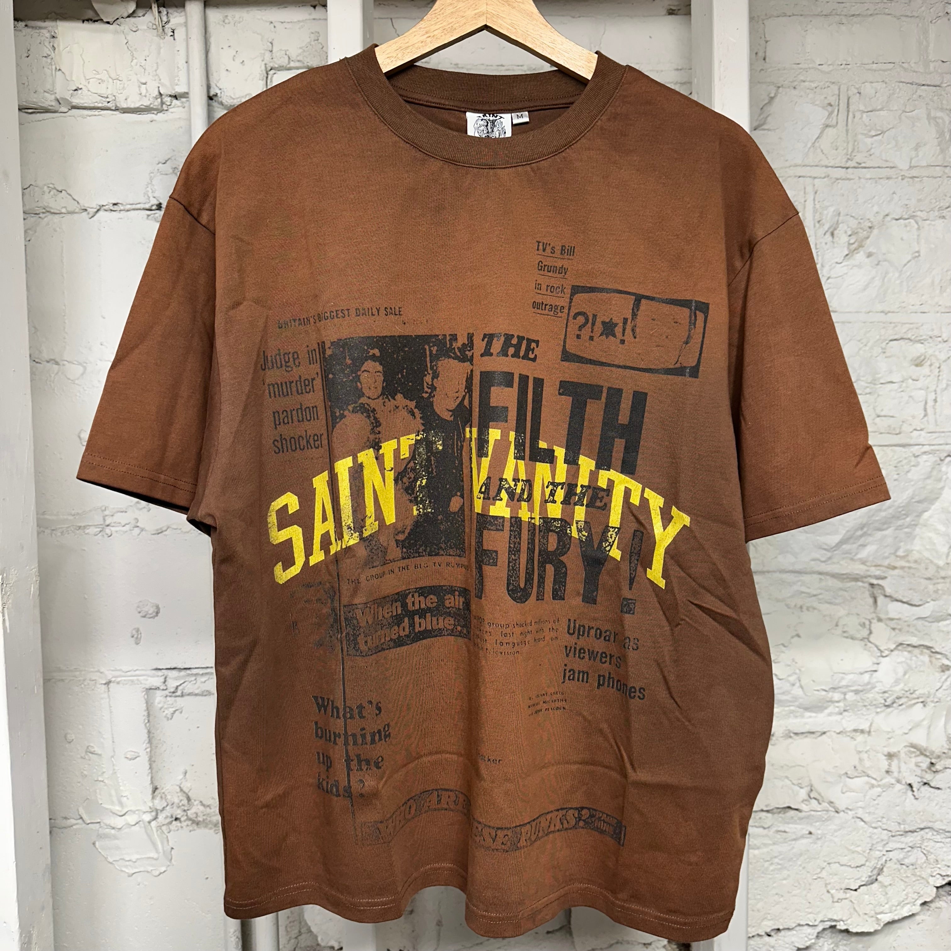 Saint Vanity Filth Brown T-Shirt Sz M