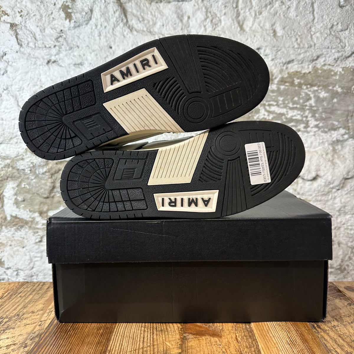 Amiri White Skeleton Black White Sneaker Sz 12 (45)