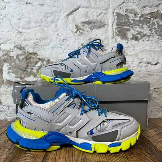 Balenciaga Track Runner Grey Blue Neon Sneaker Sz 10 (43)