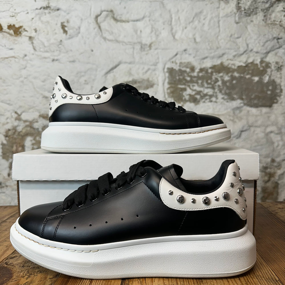 Alexander Mcqueen White Studded Tab Black White Sneaker Sz 9 (42)
