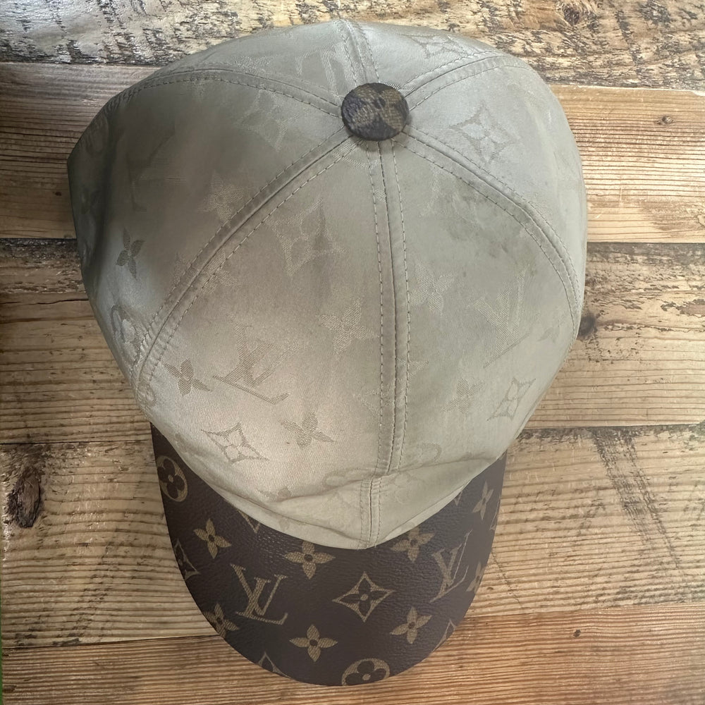 Louis Vuitton Beige Brown Monogram Hat Sz M W/ Box