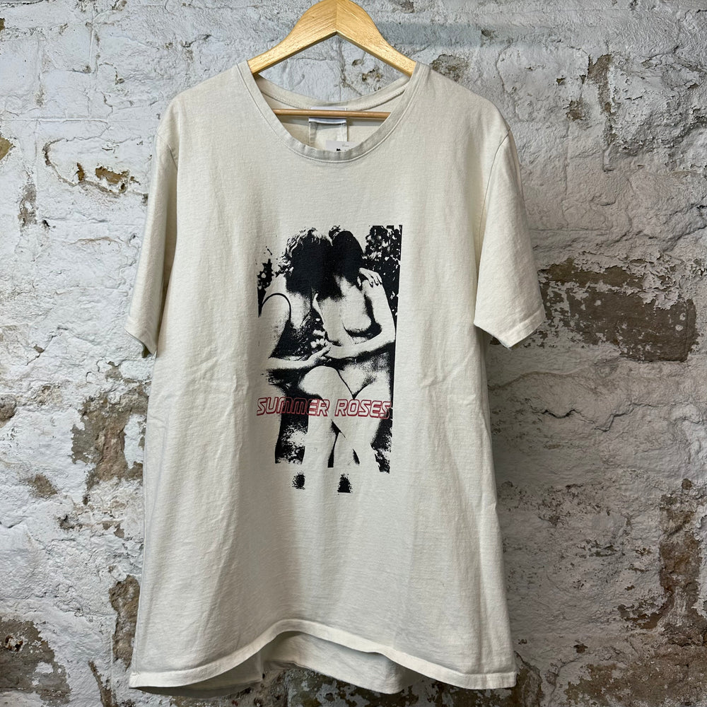 Rhude Summer Roses T-shirt Cream Sz XL