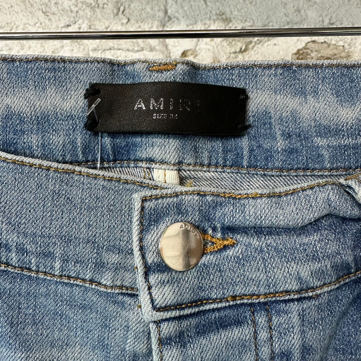 Amiri Plain Blue Denim Jeans Sz 34