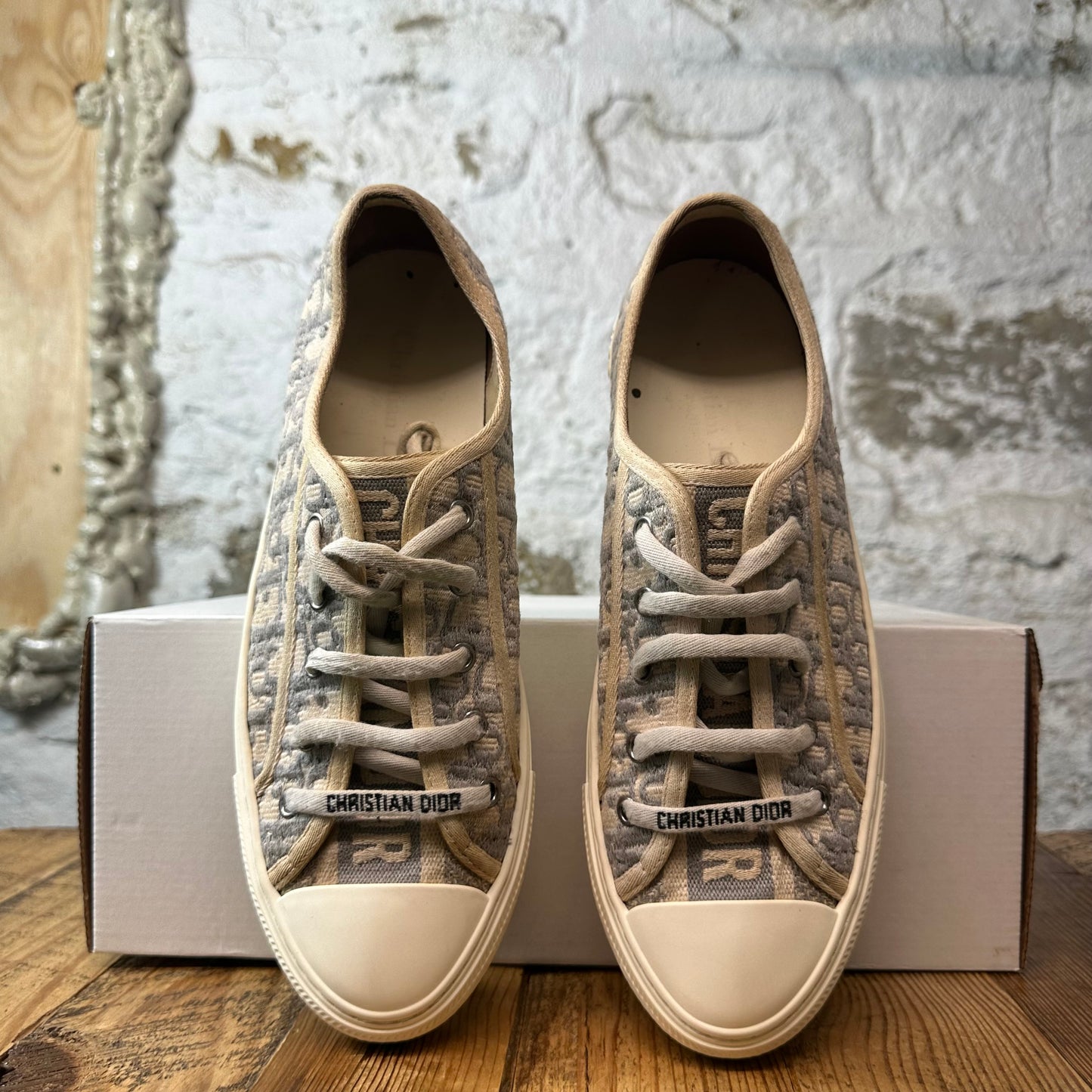 Dior Walk N Dior Grey Oblique Sneaker Sz 7.5 (40.5)