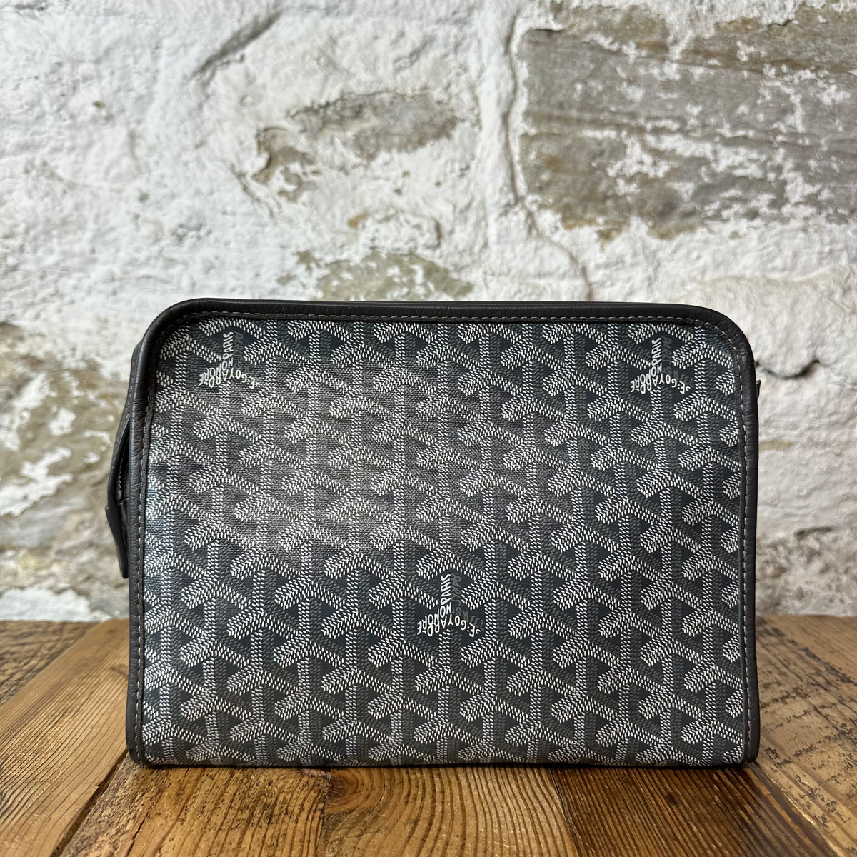 Goyard Jouvence Grey Monogram Toiletry Bag