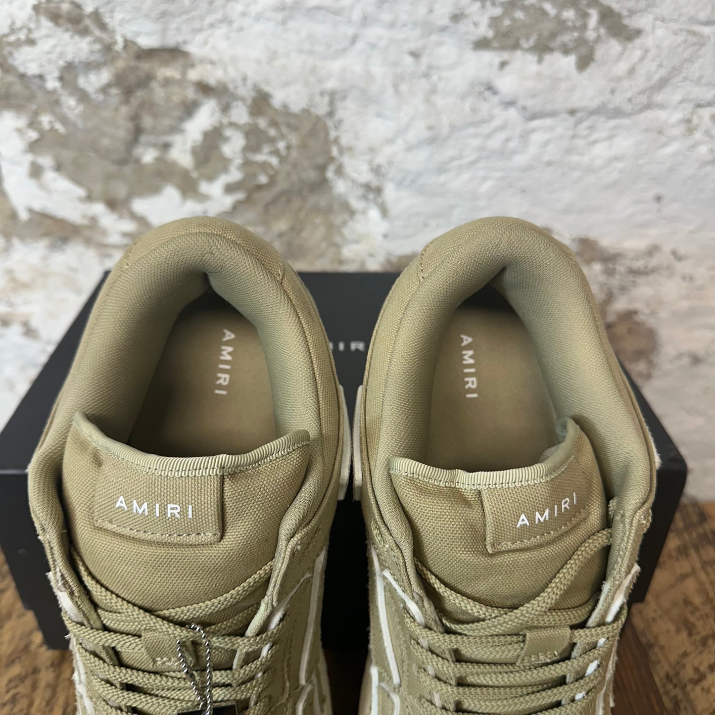 Amiri Green Canvas Chunky Skeleton Sneaker Sz 12 (45)