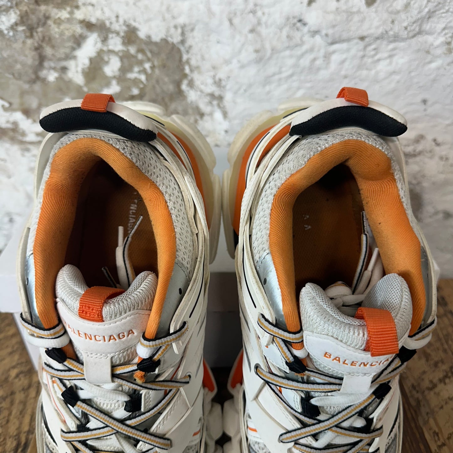 Balenciaga Track Runner White Cream Orange Sneaker Sz 10 (43)