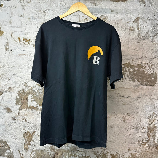 Rhude Orange Moon T-shirt Black Sz M