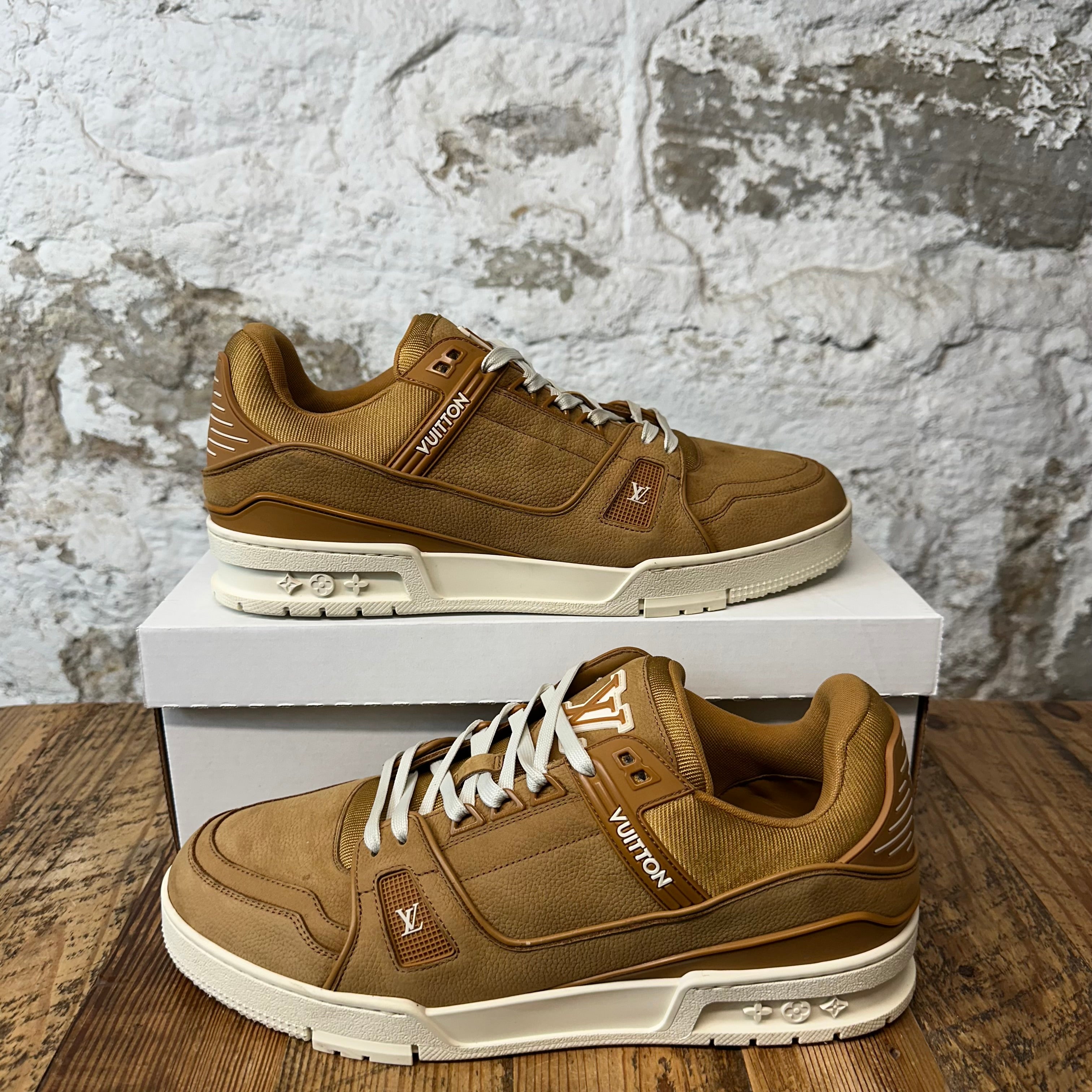 Louis Vuitton Brown Leather Trainer Sneaker Sz 10.5 (9LV)